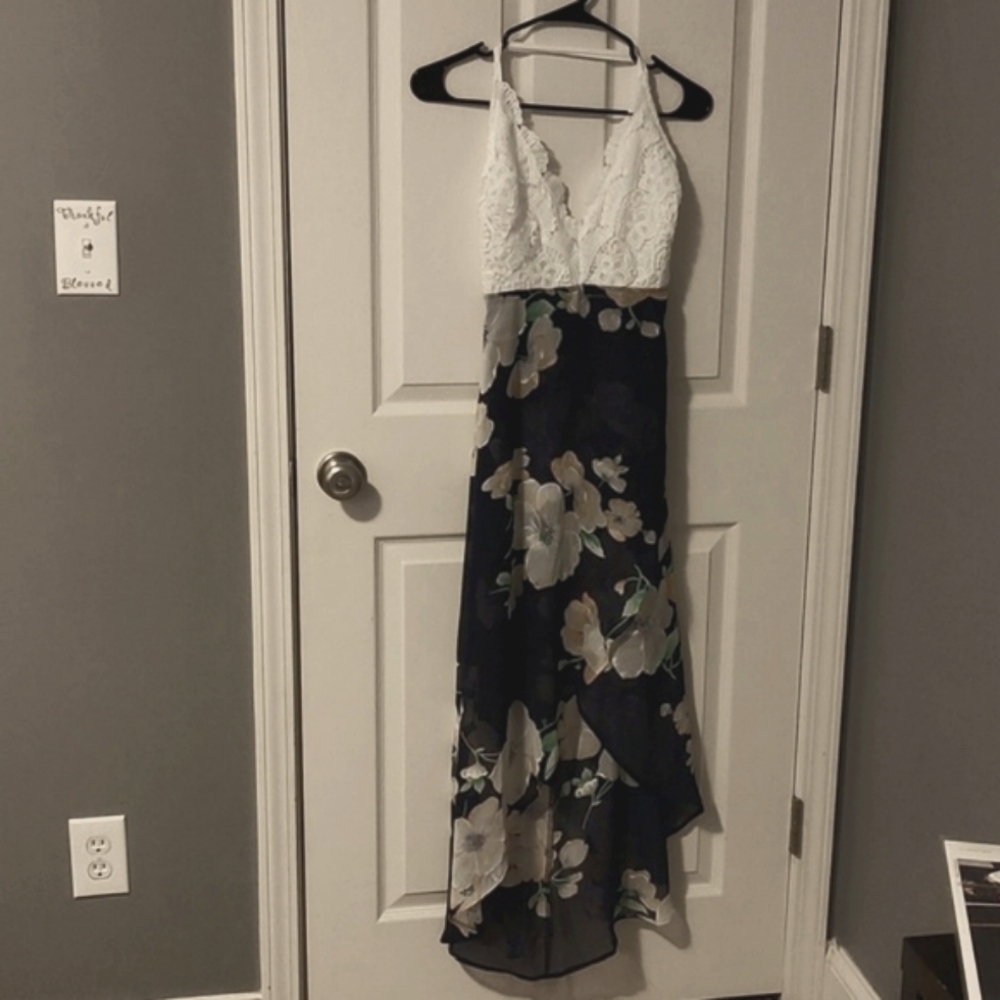 NWT Flower Print Hi-Low Dress